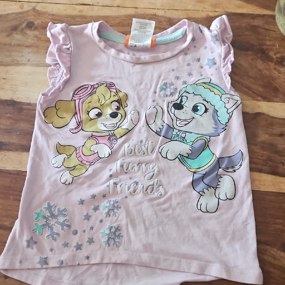 Nickelodeon Pink Short Sleeve Tee with Cartoon Design